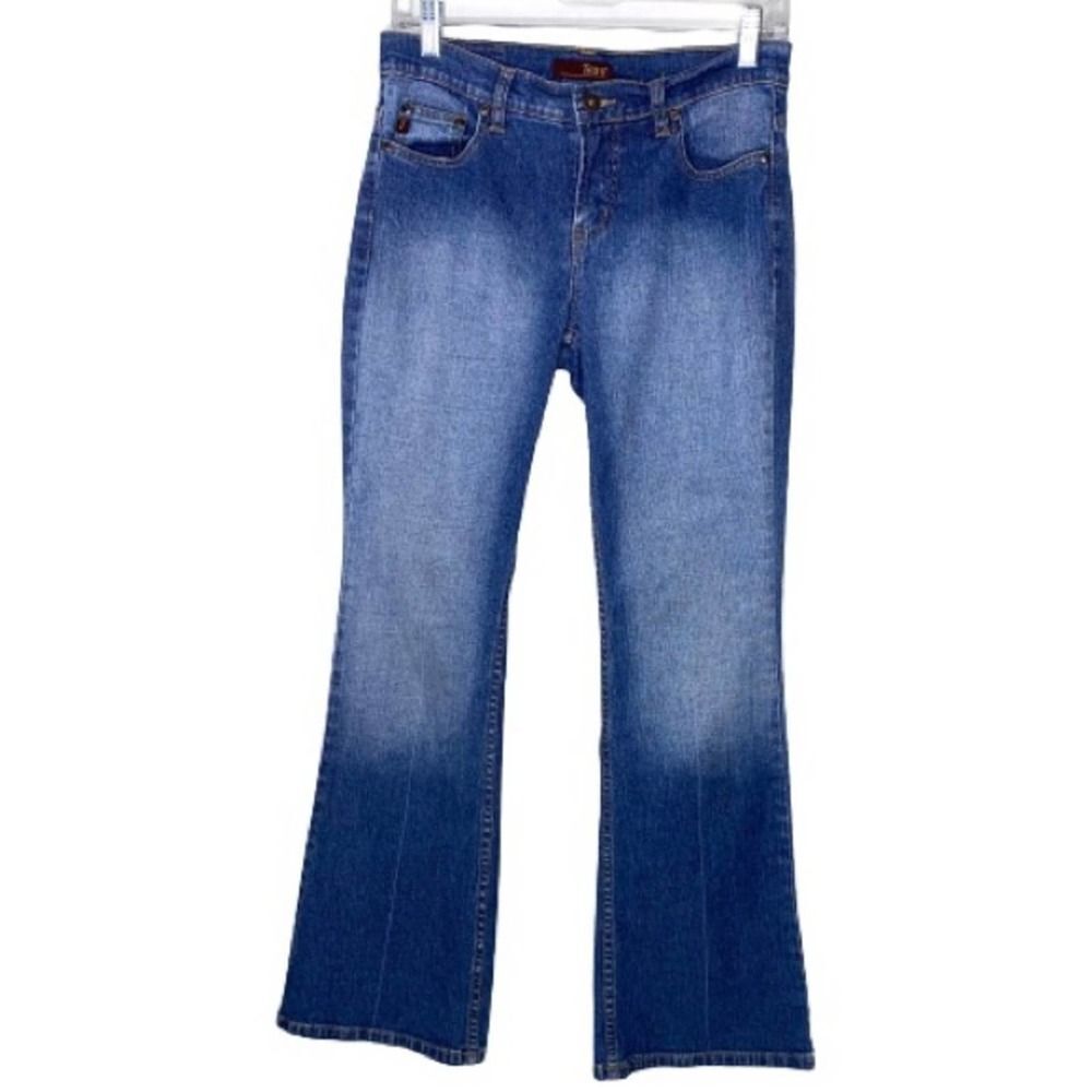 Taunt Flare Leg Denim Jeans Stretch Size 5 Short Womens !